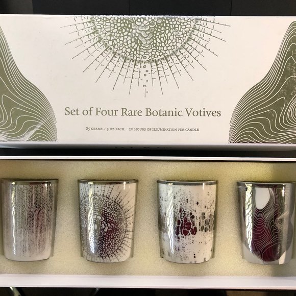 DL&CO : Mercury and White Votive Tumbler Candles NIB - Picture 1 of 12